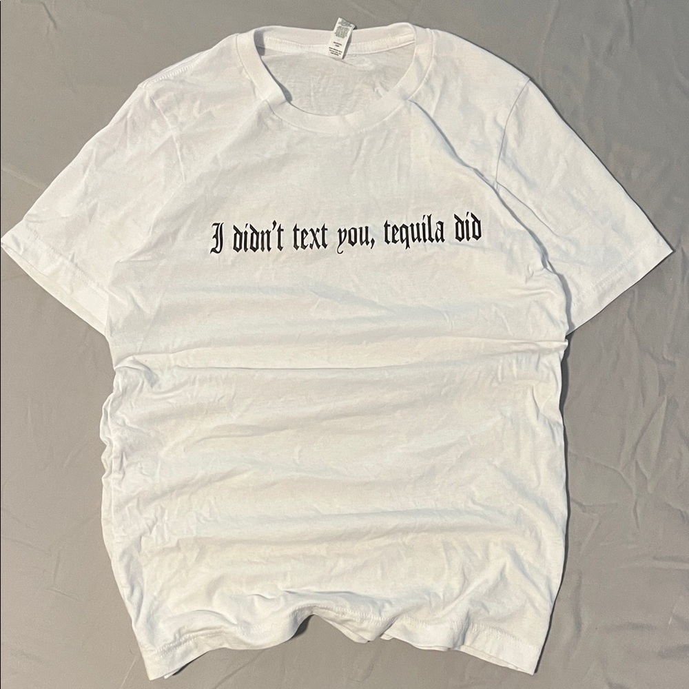 Bella Canvas White Tee with Text Design